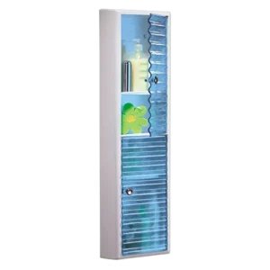 دولاب طويل باب ازرق شفاف